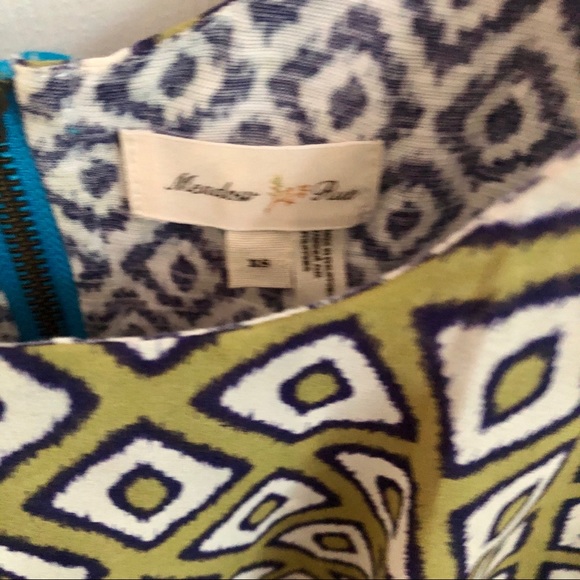 Anthropologie Meadow Rue tiered sleeveless top, geometric design XS - Picture 5 of 7